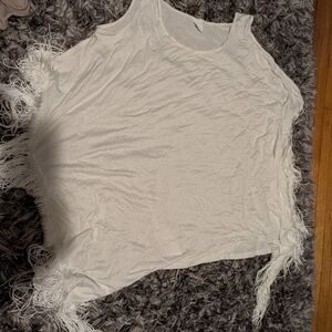 Fringe Detail White Top